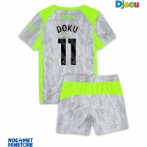 Manchester City Jeremy Doku #11 Rezervni Dres za djecu 2025-26 Kratak Rukav (+ Kratke hlače)